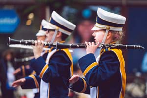 Marching Band Prop, printed sideline screen 